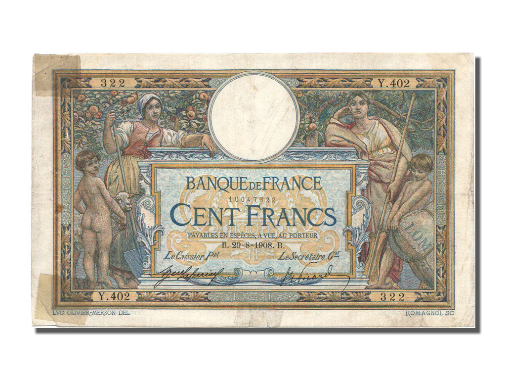 100 Francs Luc Olivier Merson Type 1906 « avec LOM »