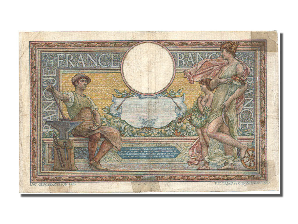 100 Francs Luc Olivier Merson Type 1906 « avec LOM »