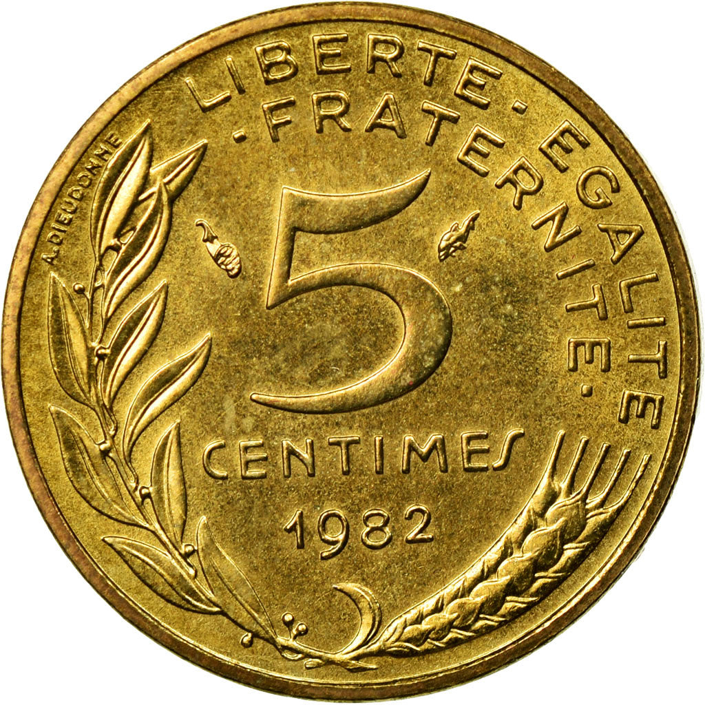 Monnaie, France, Marianne, 5 Centimes, 1982, FDC, Aluminum-Bronze, Gadoury:175