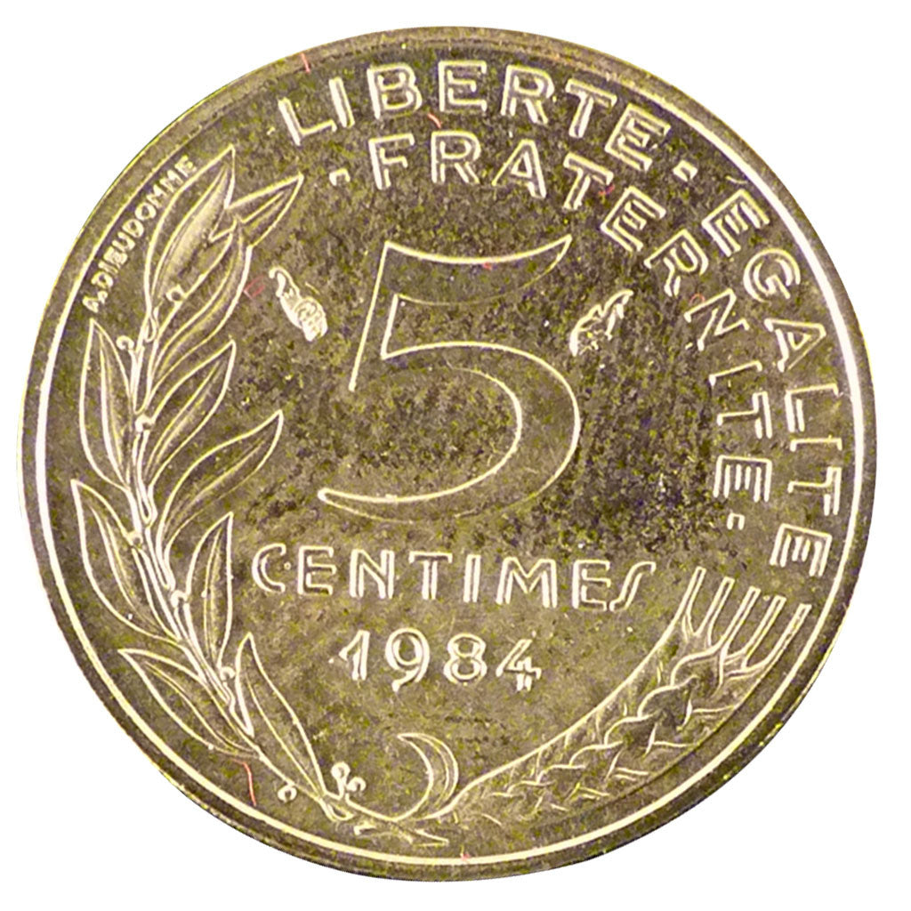 Monnaie, France, Marianne, 5 Centimes, 1984, FDC, Aluminum-Bronze, Gadoury:175