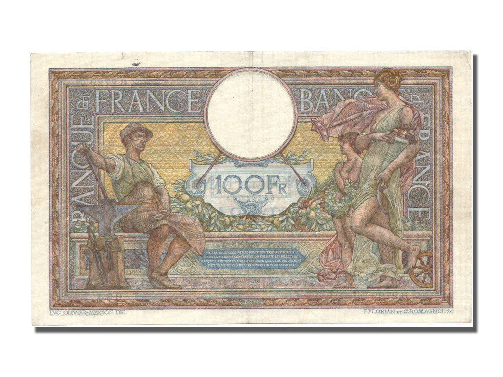 Geldschein, Frankreich, 100 Francs, 100 F 1908-1939 ''Luc Olivier Merson''