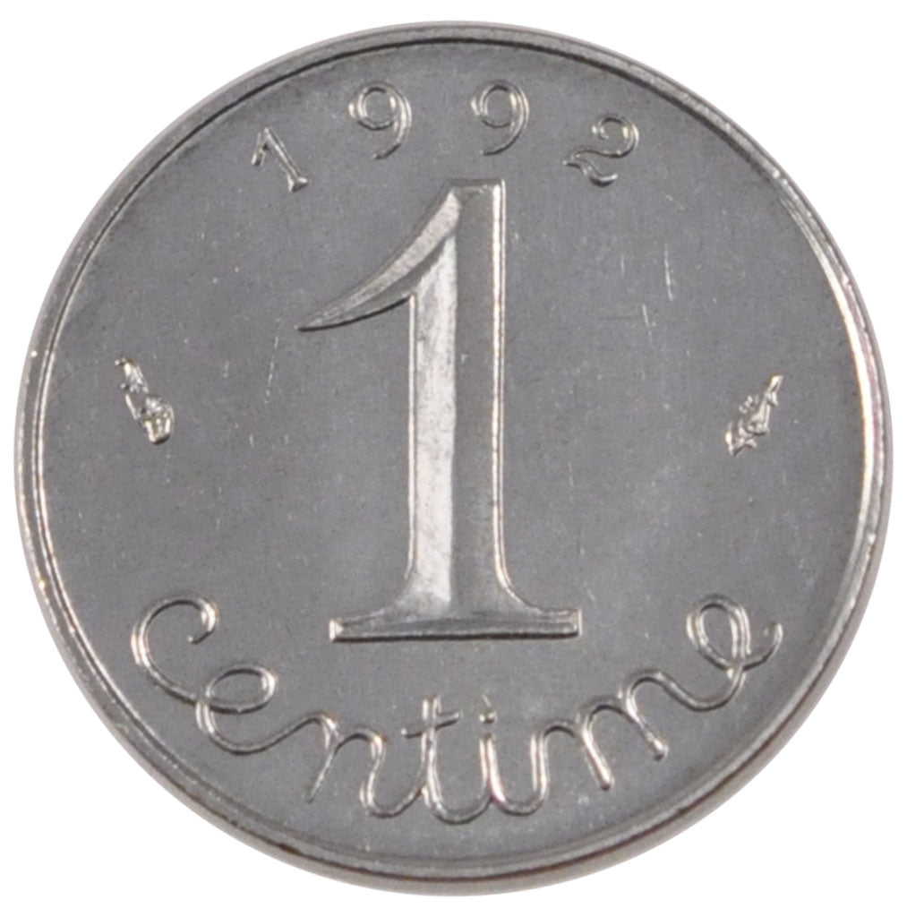FRANCE, Épi, Centime, 1992, Paris, KM #928, MS(65-70), Stainless Steel, 15, ...