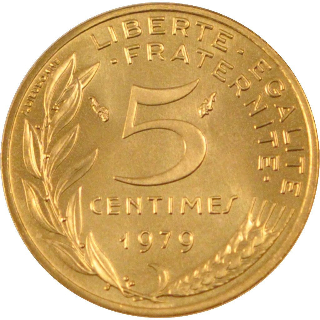 Moneda, Francia, Marianne, 5 Centimes, 1979, Paris, FDC, Aluminio - bronce