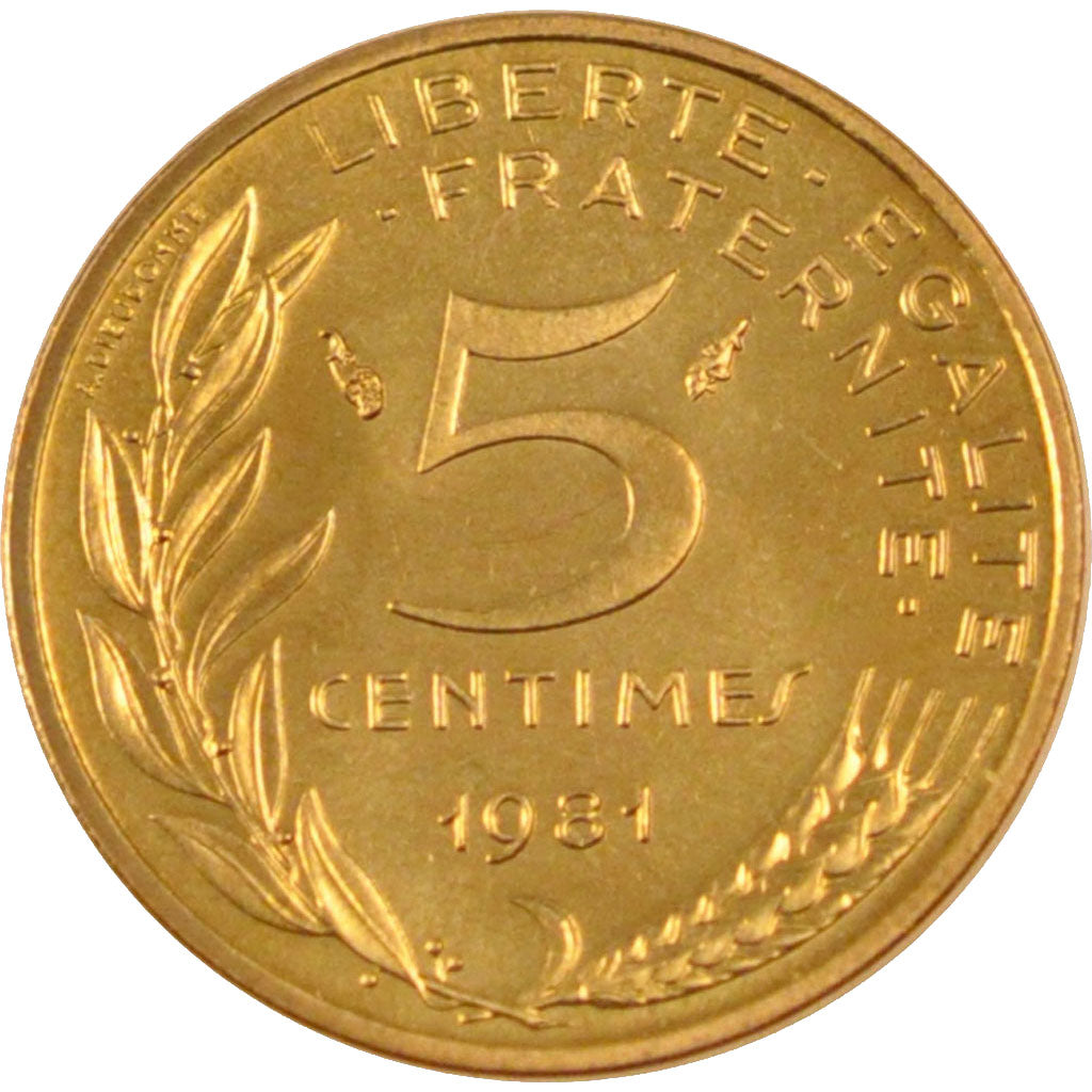 Monnaie, France, Marianne, 5 Centimes, 1981, Paris, FDC, Aluminum-Bronze