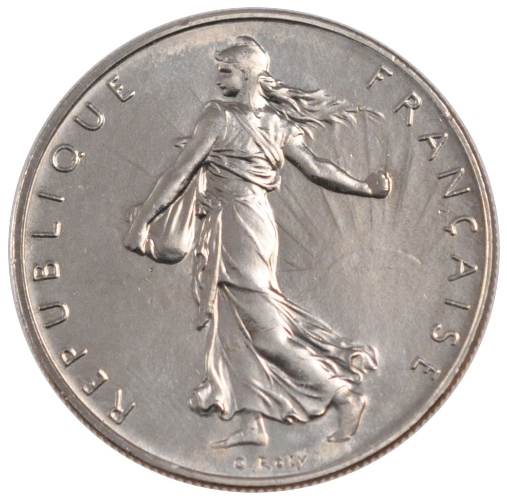 FRANCE, Semeuse, Franc, 1999, Paris, KM #925.1, MS(65-70), Nickel, 24, Gadoury..
