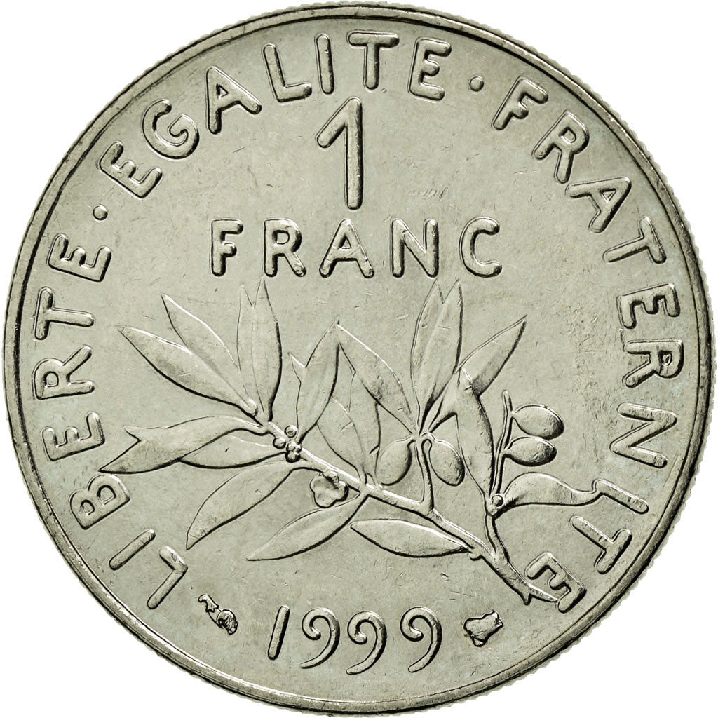 Coin, France, Semeuse, Franc, 1999, Paris, MS(65-70), Nickel, Gadoury:474