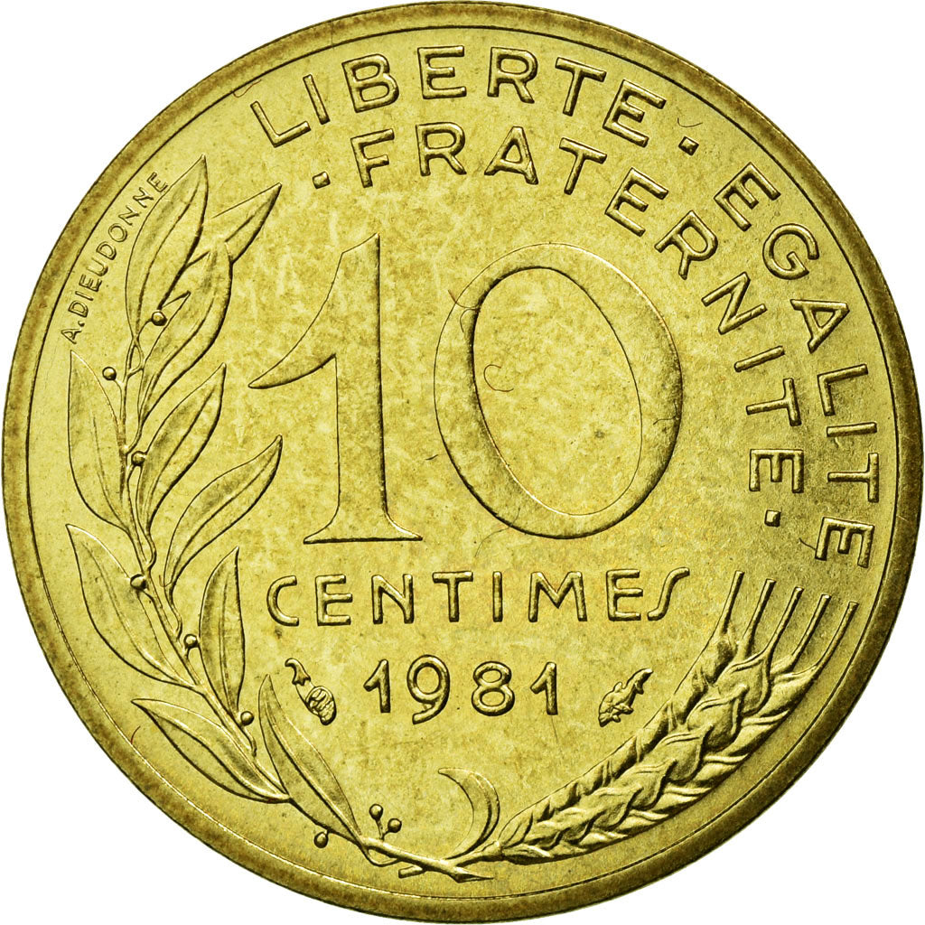 Monnaie, France, Marianne, 10 Centimes, 1981, FDC, Aluminum-Bronze, Gadoury:293