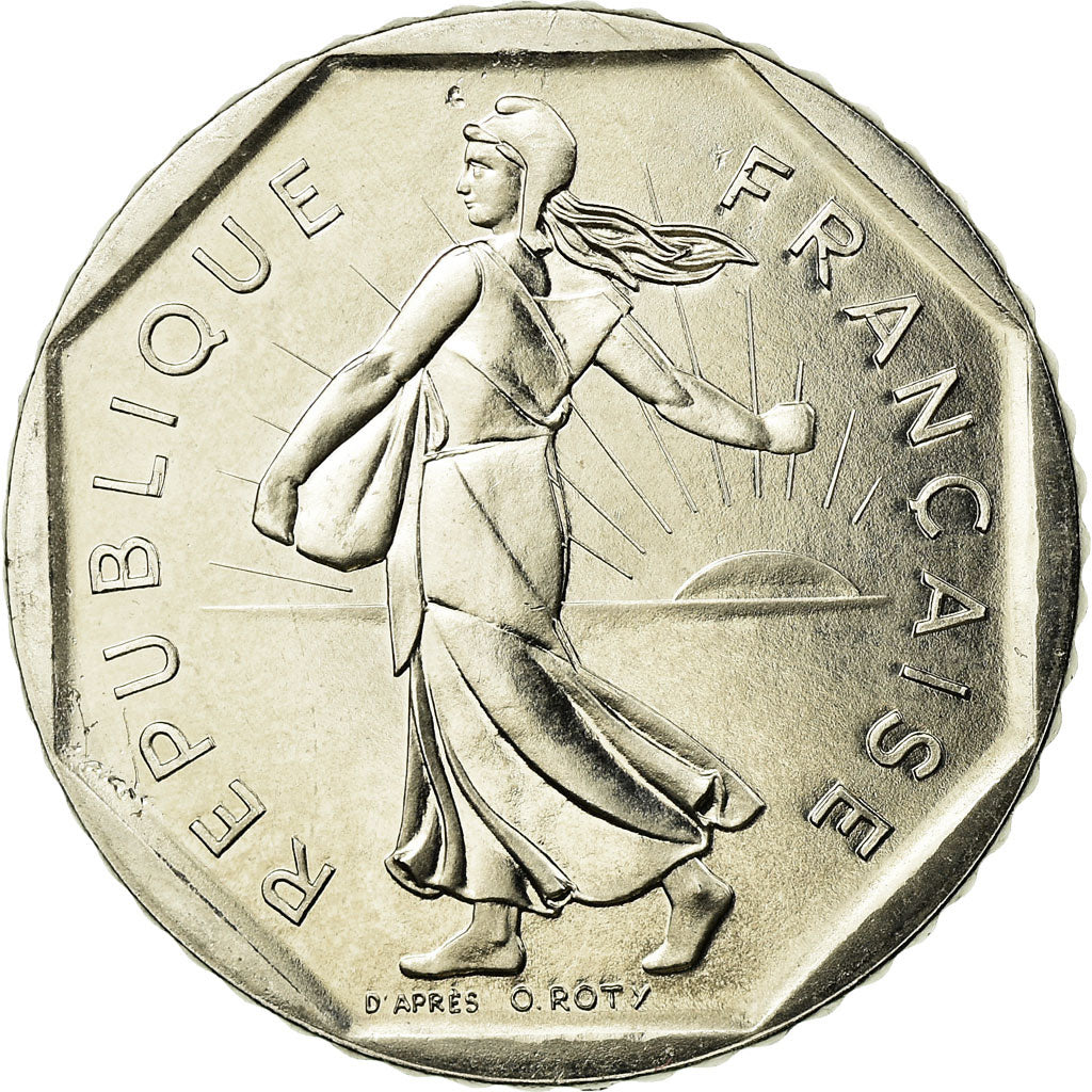 Coin, France, Semeuse, 2 Francs, 1991, MS(65-70), Nickel, KM:942.2, Gadoury:547