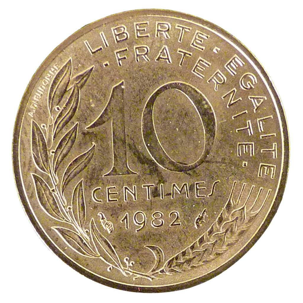 FRANCE, Marianne, 10 Centimes, 1982, Paris, KM #929, MS(65-70),...