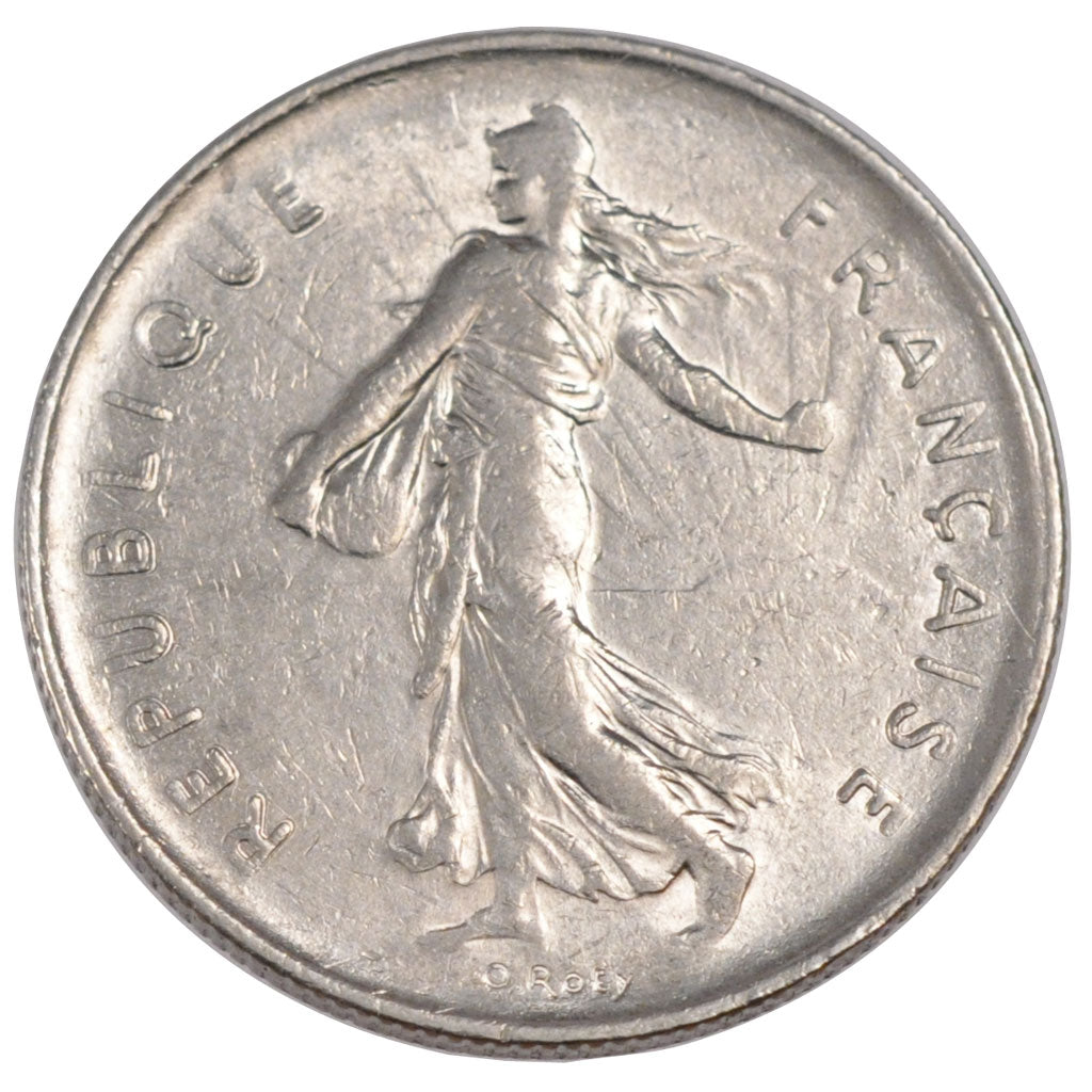 FRANCE, Semeuse, 5 Francs, 1977, Paris, KM #926a.1, EF(40-45), Nickel Clad...