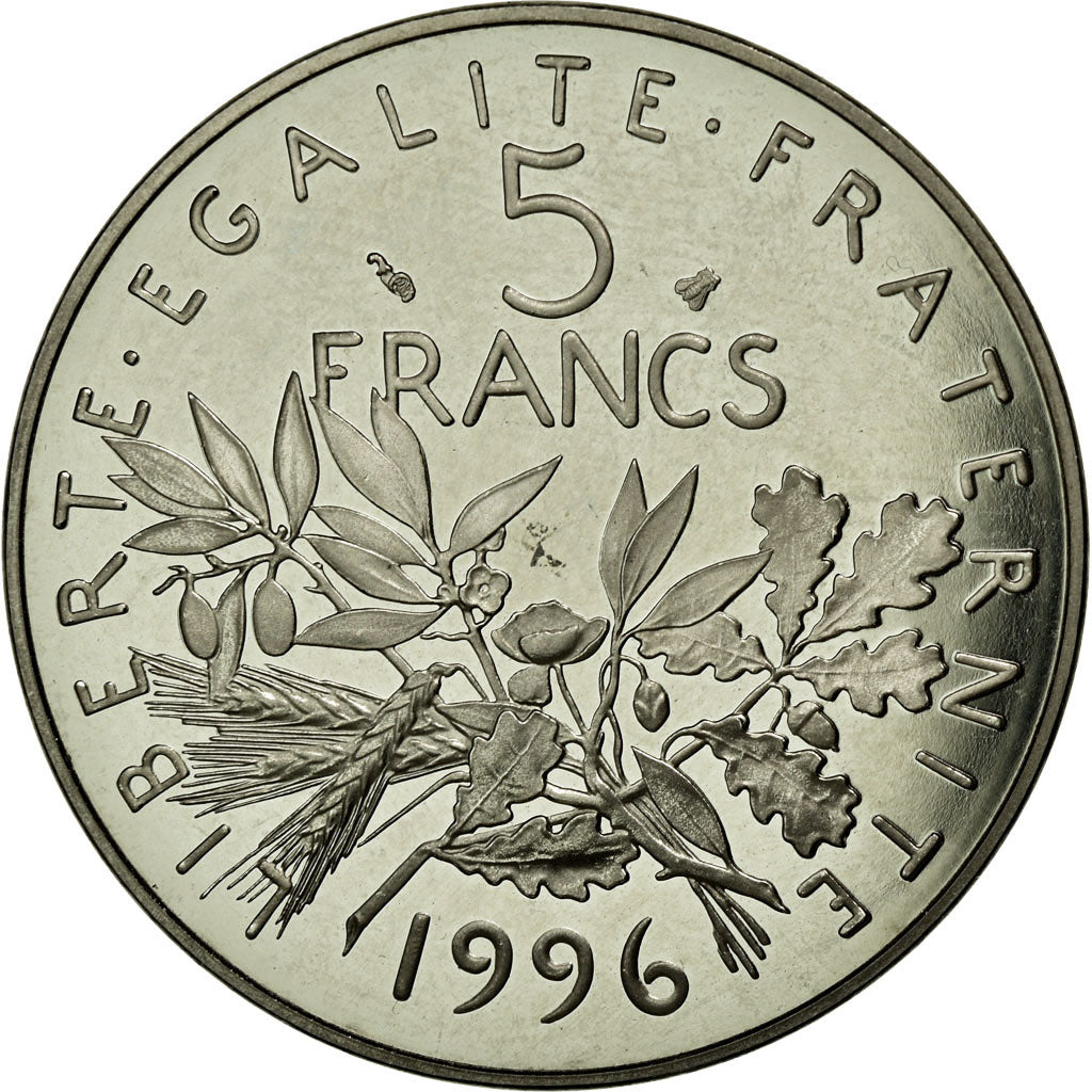 Coin, France, Semeuse, 5 Francs, 1996, Paris, MS(65-70), Nickel Clad