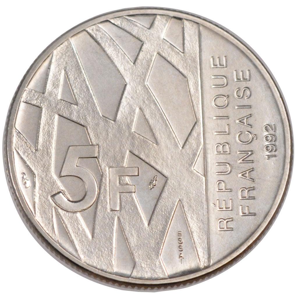 FRANCE, 5 Francs, 1992, MS(65-70), Nickel, Gadoury #772, 10.00