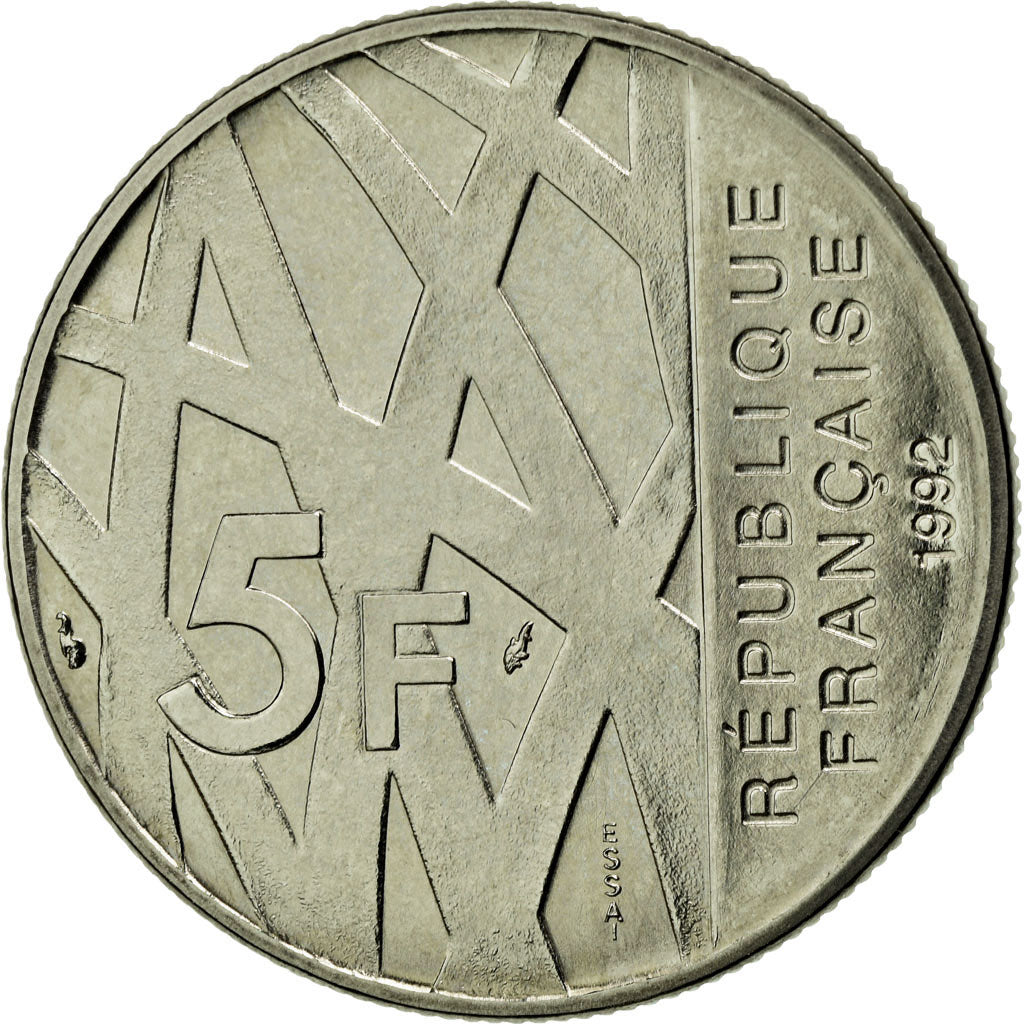 Coin, France, 5 Francs, 1992, MS(65-70), Nickel, Gadoury:773