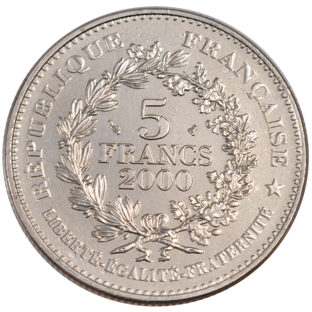 FRANCE, Écu de Saint Louis, 5 Francs, 2000, Paris, KM #1224, MS(65-70), ...