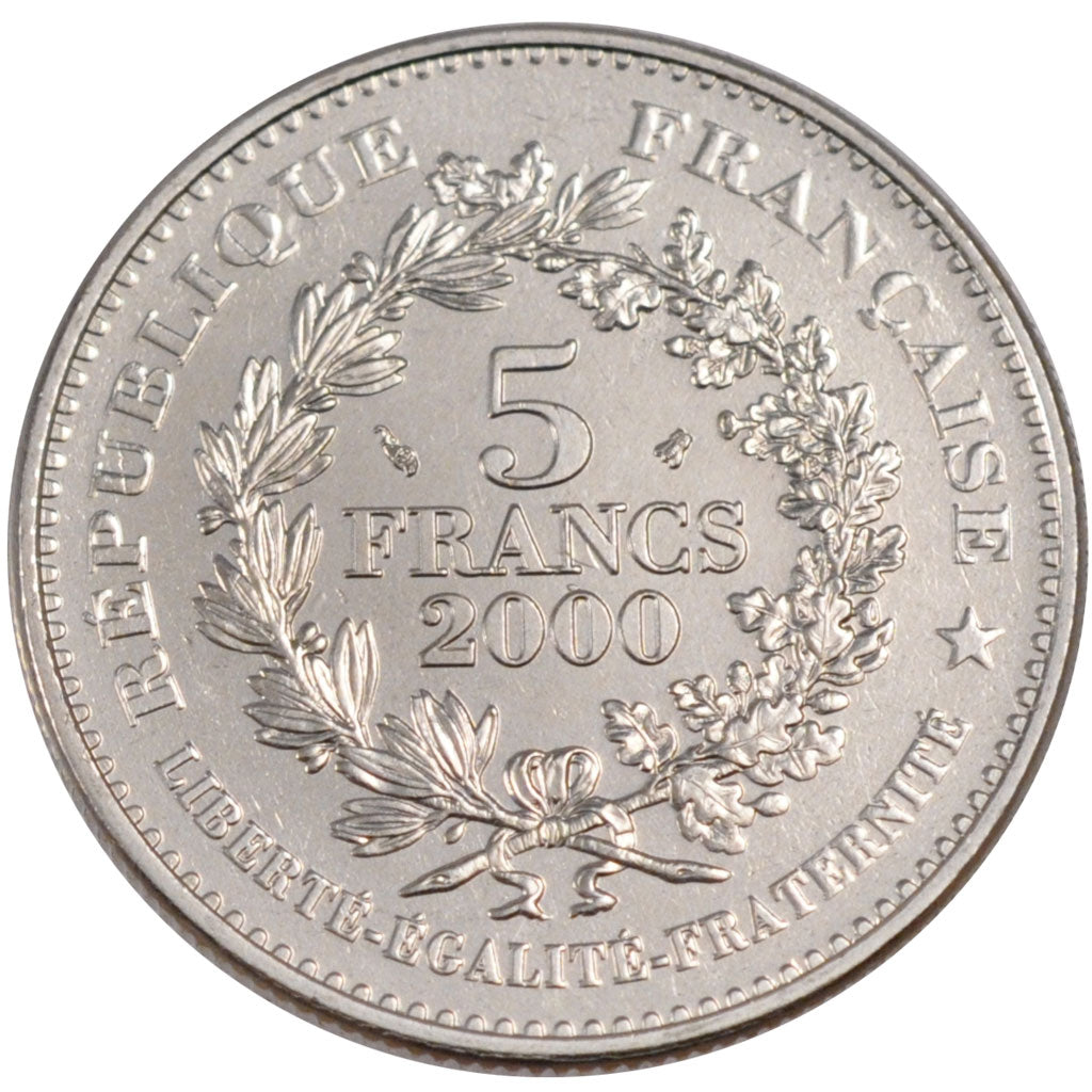 FRANCE, Écu de Saint Louis, 5 Francs, 2000, Paris, KM #1224, MS(65-70), ...
