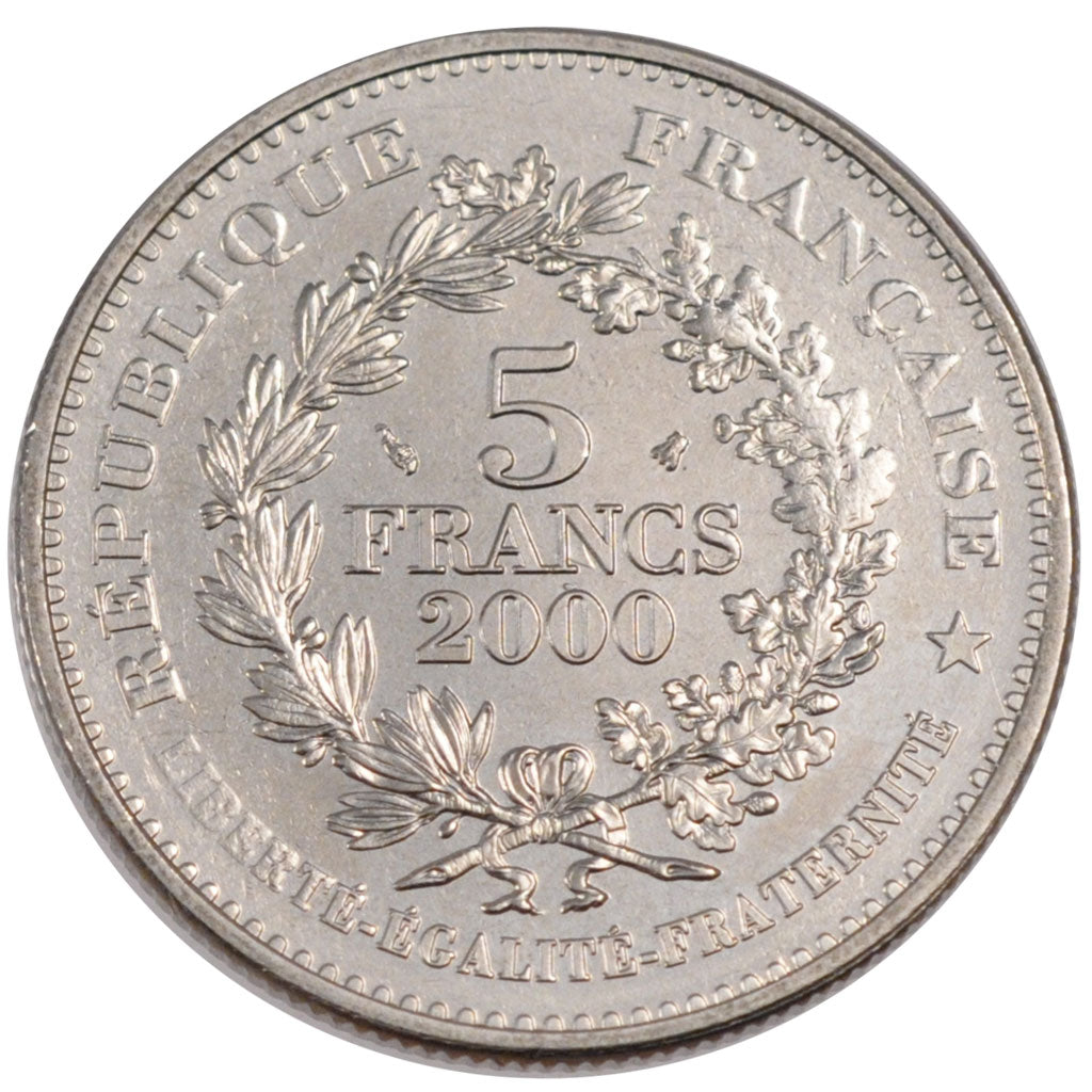 FRANCE, Franc à cheval, 5 Francs, 2000, KM #1962, MS(65-70), Copper-Nickel Plate