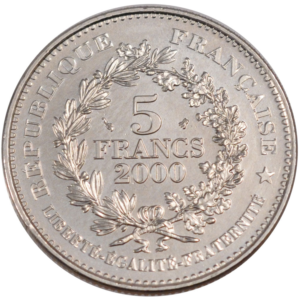 FRANCE, Marianne révolutionnaire, 5 Francs, 2000, Paris, KM #1965, MS(65-70), C.