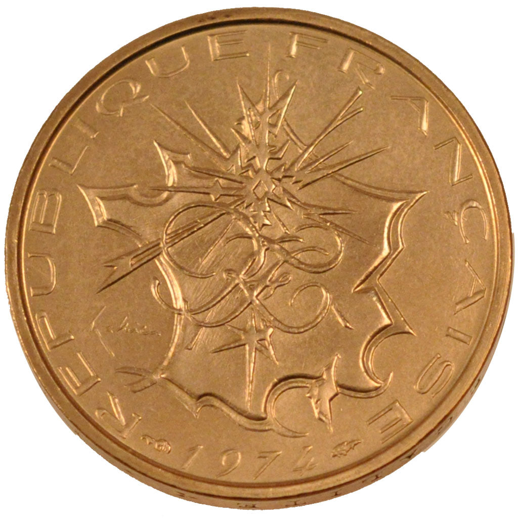 Coin, France, Mathieu, 10 Francs, 1974, MS(65-70), Nickel-brass, Gadoury:814