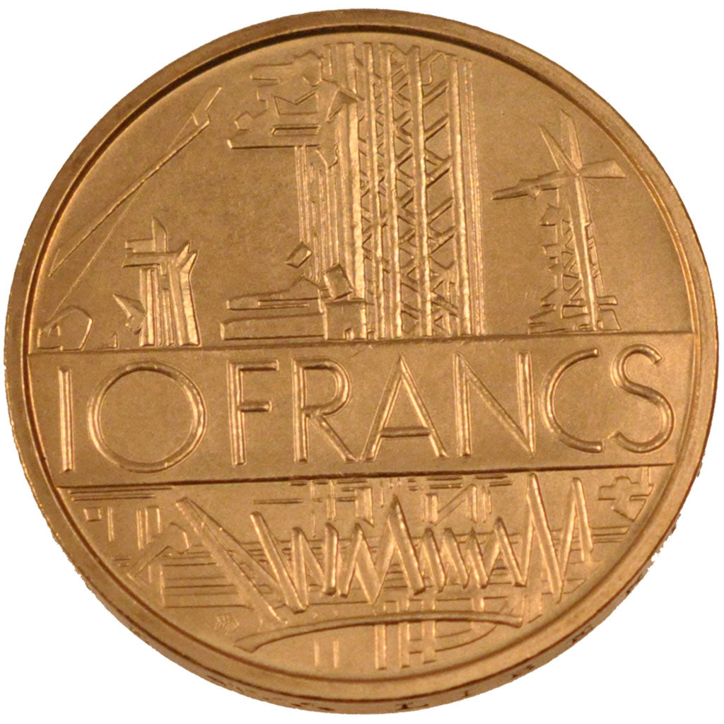Coin, France, Mathieu, 10 Francs, 1974, MS(65-70), Nickel-brass, Gadoury:814