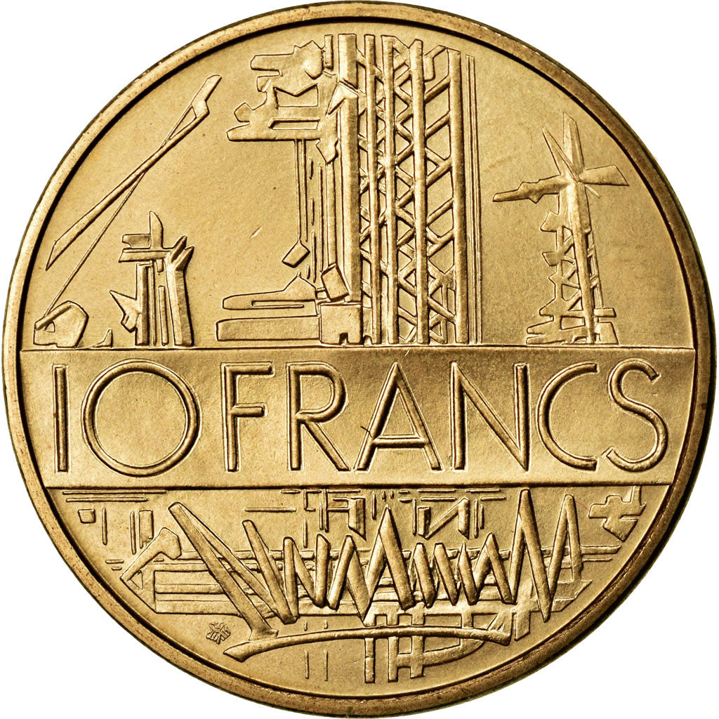 Coin, France, Mathieu, 10 Francs, 1975, MS(65-70), Nickel-brass, KM:940