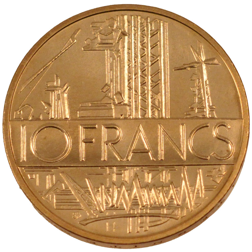 FRANCE, Mathieu, 10 Francs, 1980, KM #940, MS(65-70), Nickel-Brass, 26, Gadoury.