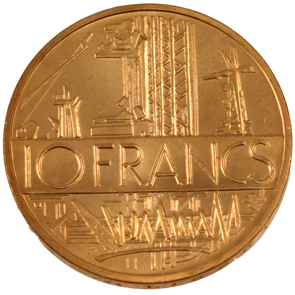 Coin, France, Mathieu, 10 Francs, 1981, MS(65-70), Nickel-brass, KM:940