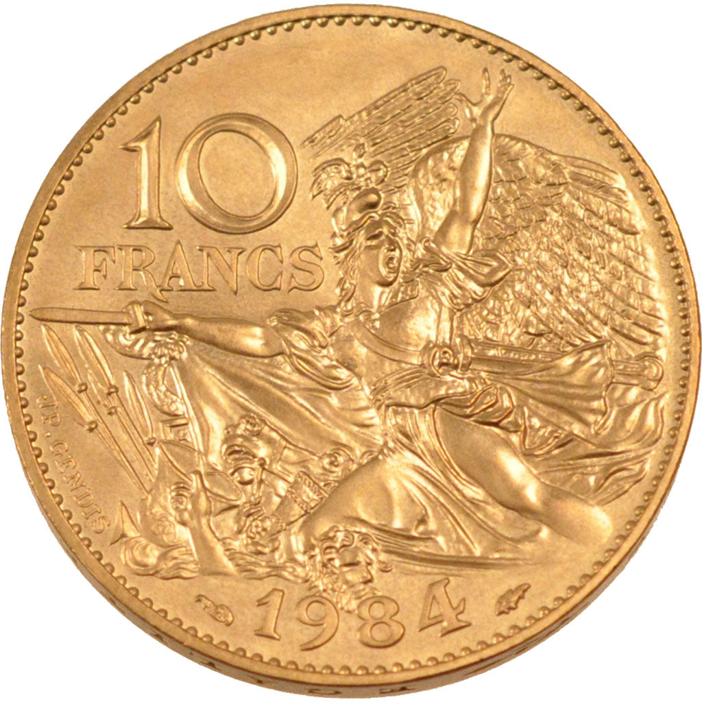 Coin, France, 10 Francs, 1984, MS(65-70), Nickel-Bronze, KM:E128, Gadoury:818