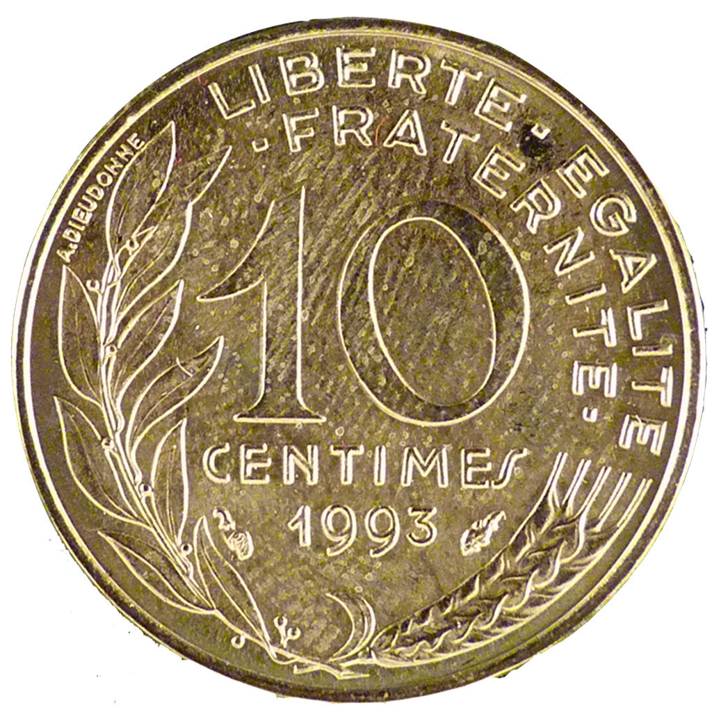 Francia, Marianne, 10 Centimes, 1993, FDC, Alluminio-bronzo, Gadoury:293