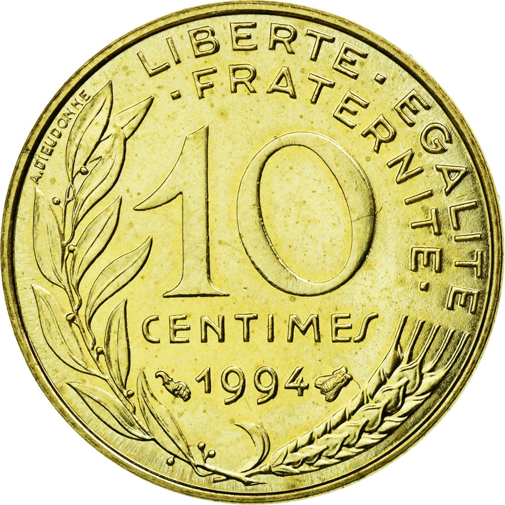 Monnaie, France, Marianne, 10 Centimes, 1994, FDC, Aluminum-Bronze, Gadoury:293