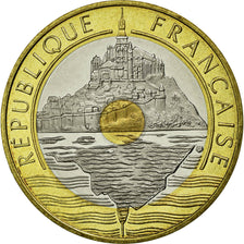 Coin, France, Mont Saint Michel, 20 Francs, 1996, MS(65-70), Tri-Metallic