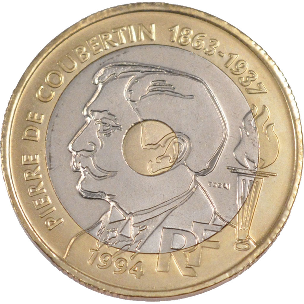 FRANCE, 20 Francs, 1994, MS(65-70), Bimetallic, Gadoury #873, 9.00