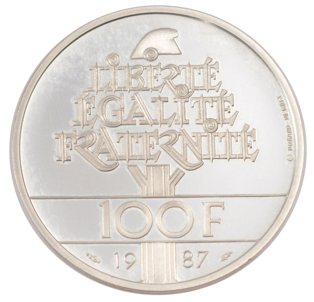 FRANCE, 100 Francs, 1987, MS(65-70), Silver, Gadoury #902, 15.00