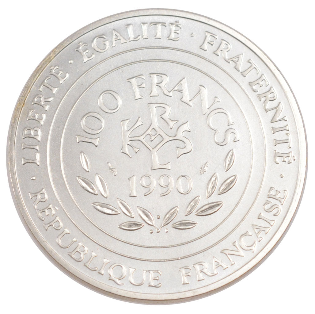 FRANCE, 100 Francs, 1990, MS(65-70), Silver, Gadoury #905, 15.00