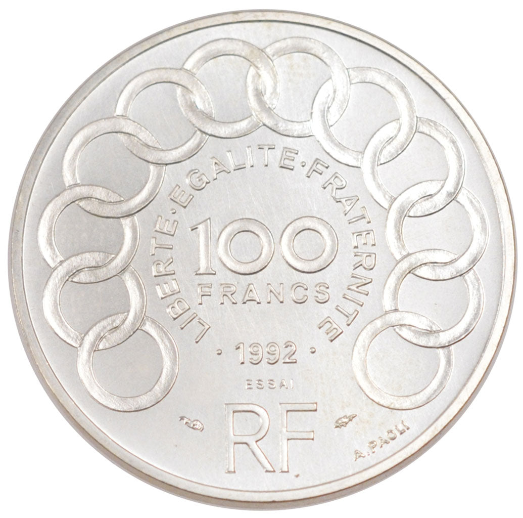 FRANCE, 100 Francs, 1992, MS(65-70), Silver, 15.00
