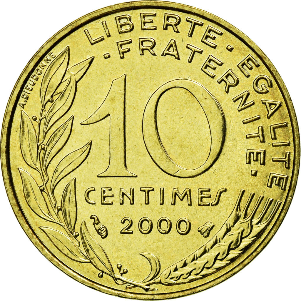 Monnaie, France, Marianne, 10 Centimes, 2000, FDC, Aluminum-Bronze, Gadoury:293
