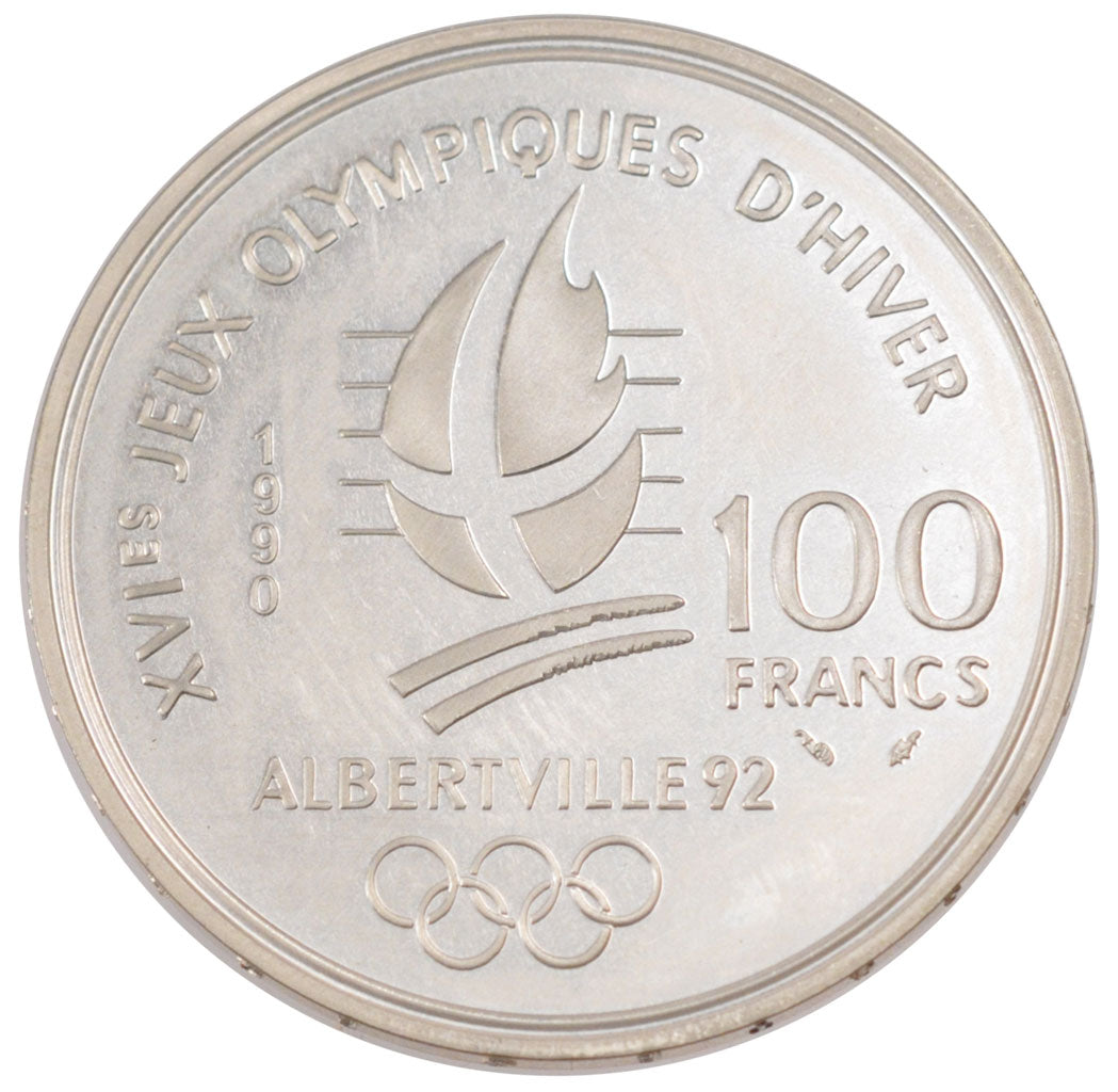 FRANCE, 100 Francs, 1990, MS(65-70), Silver, Gadoury #913, 22.20