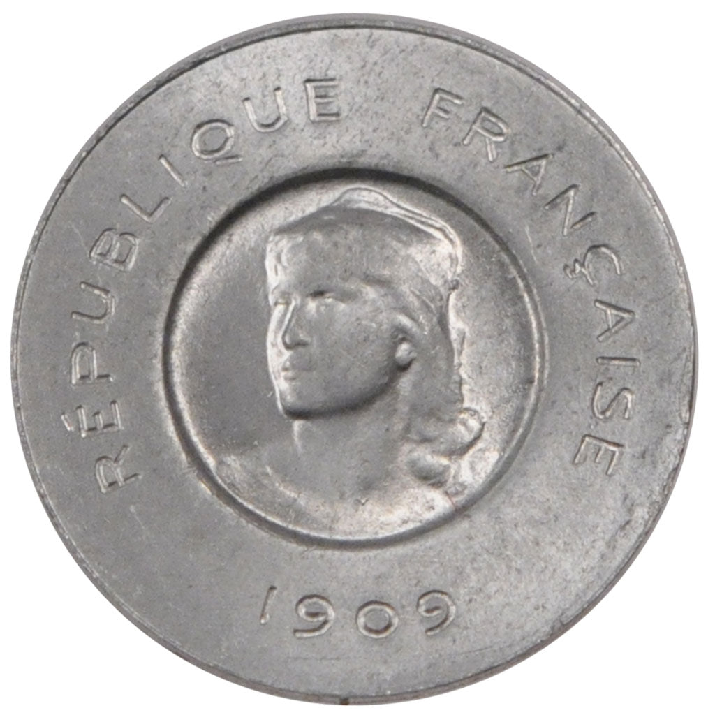 FRANCE, 5 Centimes, 1909, MS(60-62), Aluminium, Gadoury #166, 1.07
