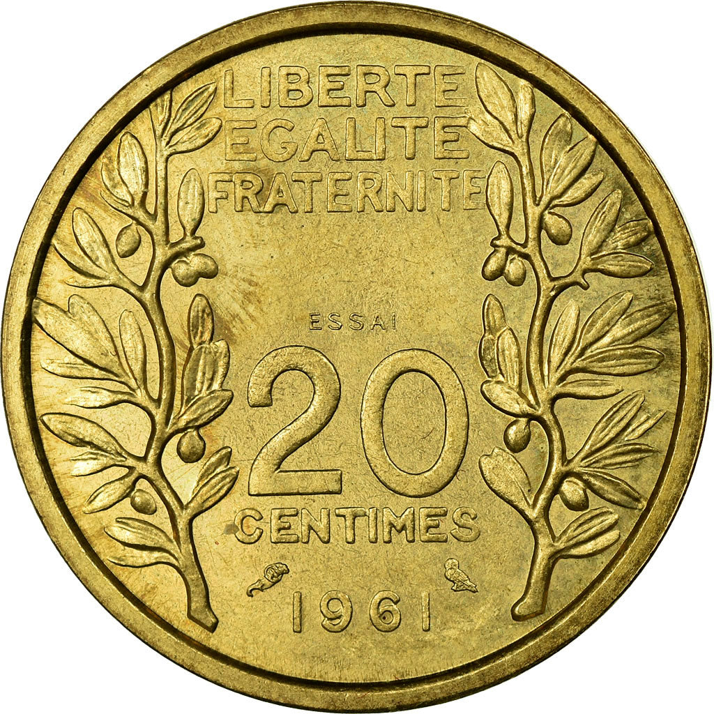 Monnaie, France, 20 Centimes, 1961, FDC, Aluminum-Bronze, Gadoury:329
