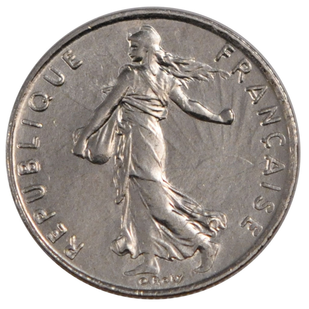 FRANCE, Semeuse, 1/2 Franc, 1997, Paris, KM #931.1, MS(65-70), Nickel, 19.5,...