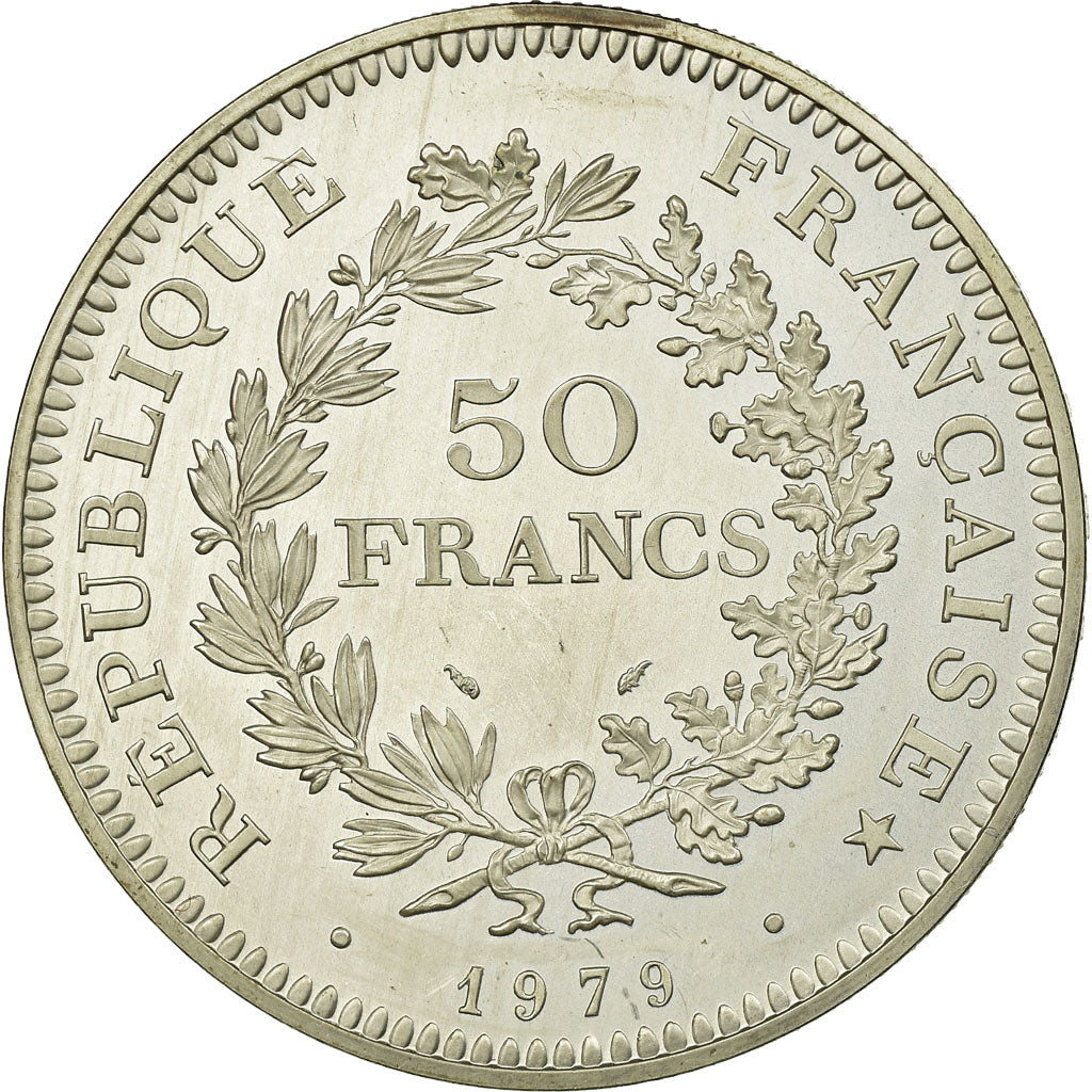 FRANCE, 50 Francs, 1979, KM #P650, MS(65-70), Silver, Gadoury #882p, 60.00