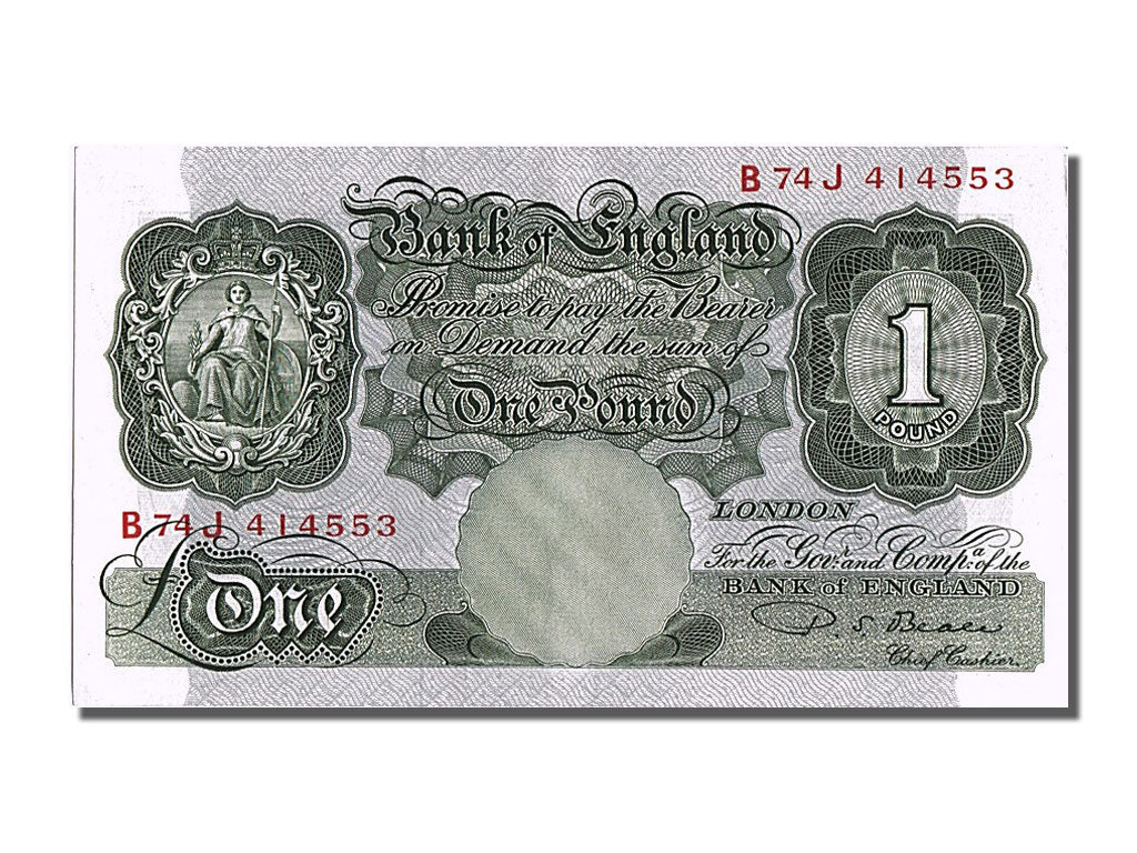 Banknot, Wielka Brytania, 1 Pound, UNC(60-62)