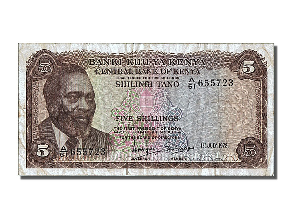 Kenya, 5 Shillings, 1972, KM #6c, 1972-07-01, EF(40-45), A.61