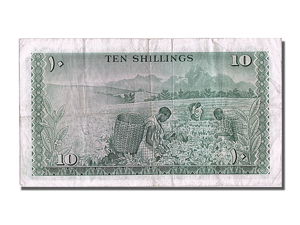 Kenya, 10 Shillings, 1968, KM #2c, 1968-07-01, EF(40-45), A.23