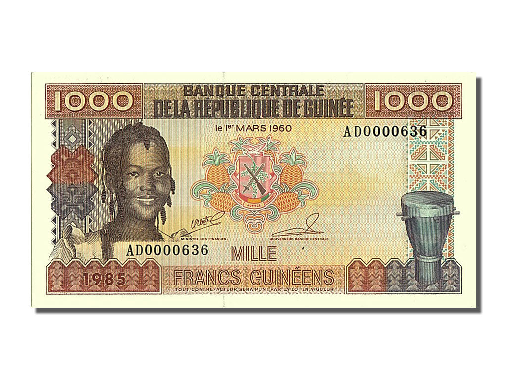 Guinea, 1000 Francs, 1985, KM #32a, UNC(65-70), AD0000636