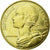 Moneta, Francja, Marianne, 20 Centimes, 1977, MS(65-70), Aluminium-Brąz