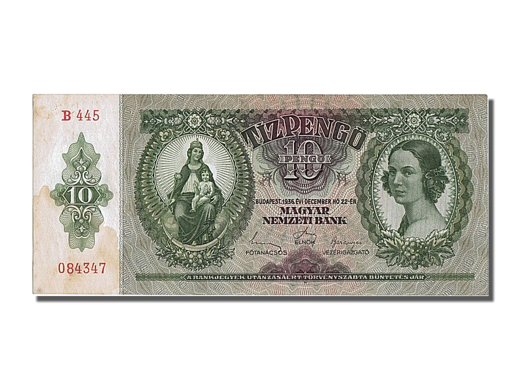Hungary, 10 Pengö, 1936, 1936-12-22, UNC(65-70)