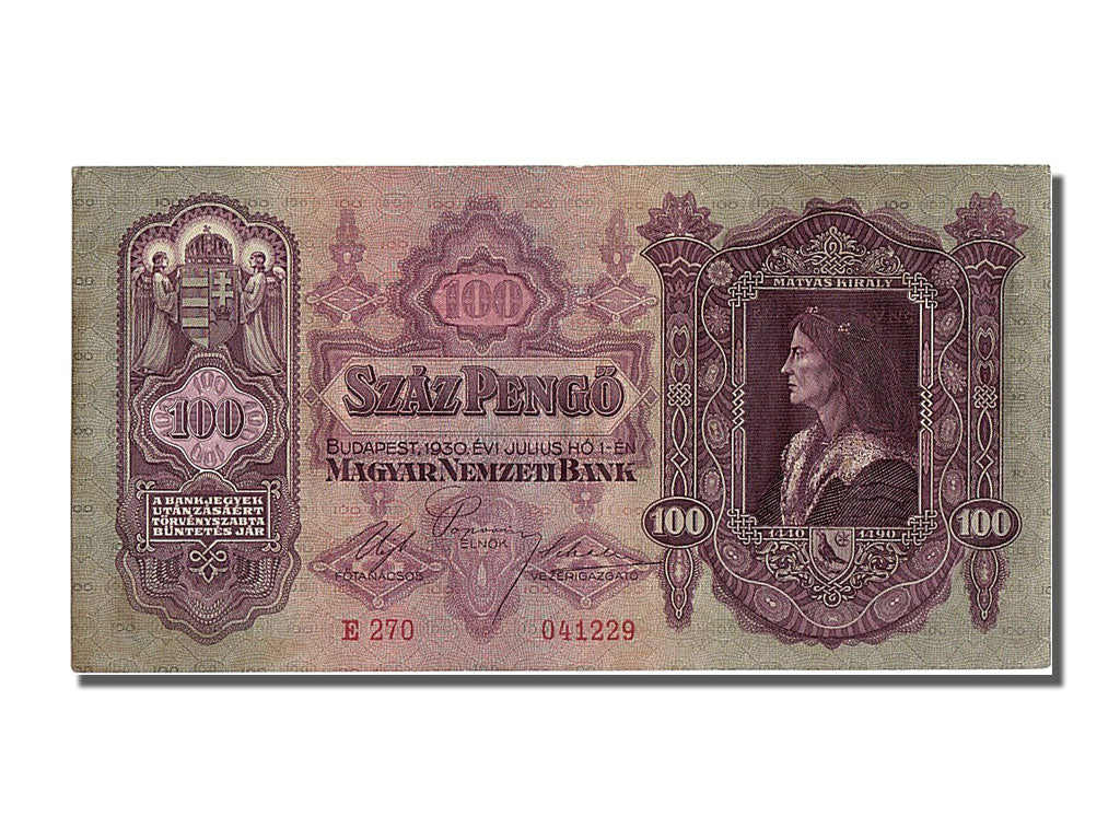 Hungary, 100 Pengö, 1930, KM #98, 1930-07-01, UNC(63), E270