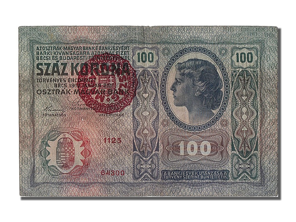 Hungary, 100 Korona, 1912, KM #27, 1912-01-02, AU(50-53), 1125