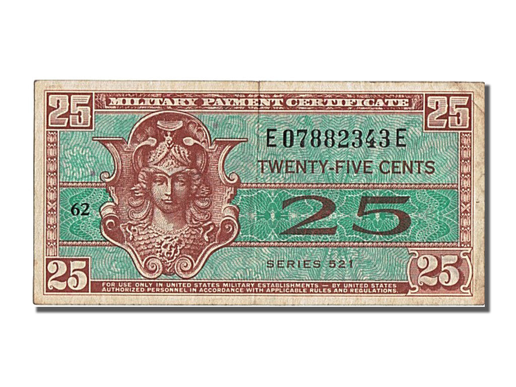 Banknote, United States, 25 Cents, 1954, EF(40-45)