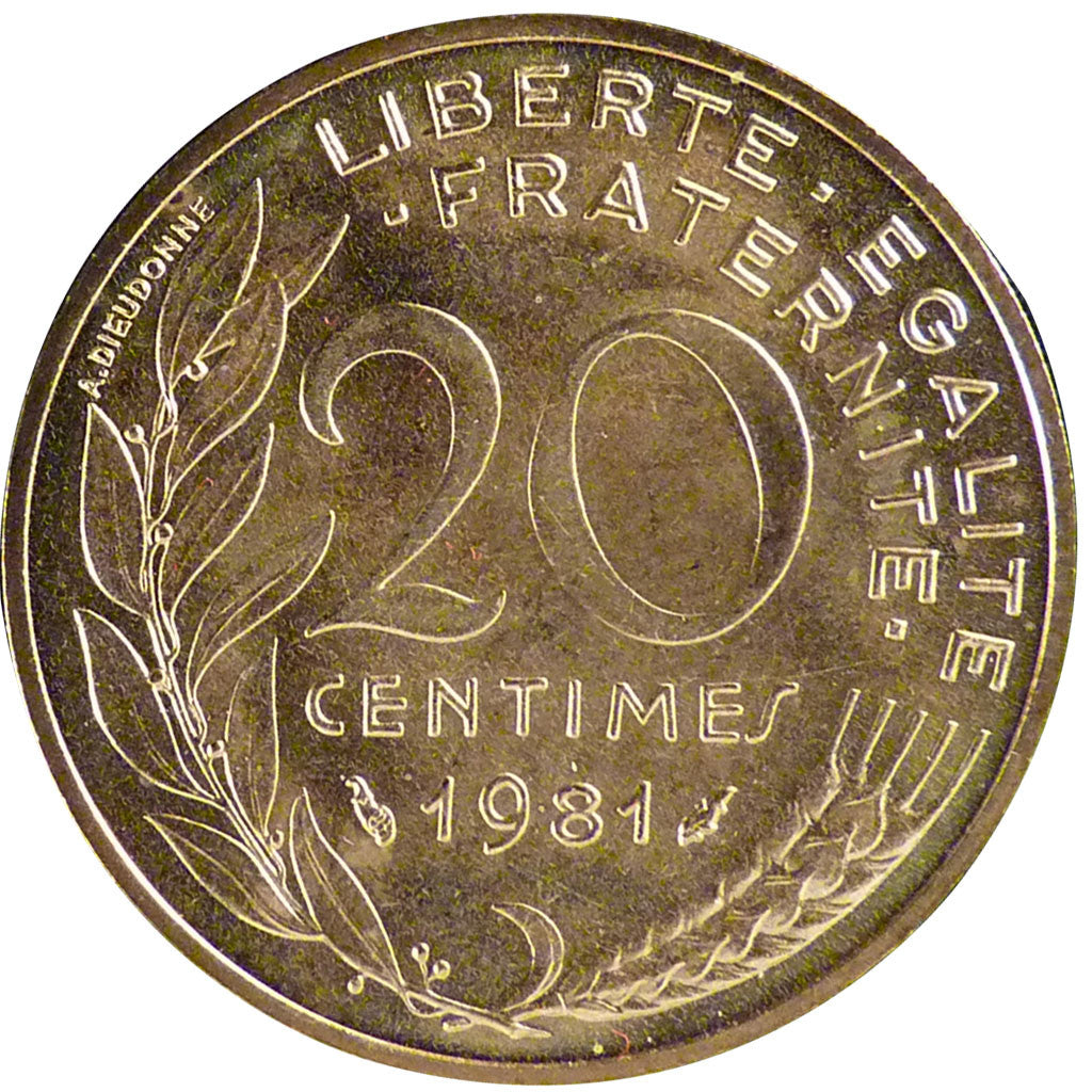 Monnaie, France, Marianne, 20 Centimes, 1981, FDC, Aluminum-Bronze, Gadoury:332